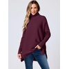 image:imageANRABESS Womens Turtleneck Oversized Sweaters Fall OutfitsWine Red