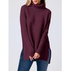 image:imageANRABESS Womens Turtleneck Oversized Sweaters Fall OutfitsWine Red
