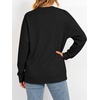 image:imageANRABESS Womens V Neck Long Sleeve SweatshirtsBlack