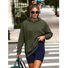 image:imageANRABESS Womens Waffle Knit Oversized Hoodie Sweatshirts Army Green M