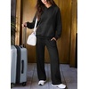 image:imageANRABESS Womens Waffle Knit Oversized Hoodie Sweatshirts Black XL