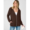 image:imageANRABESS Womens Zip Up Hoodie Long Sleeve Hooded Sweatshirts FallBrown