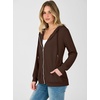 image:imageANRABESS Womens Zip Up Hoodie Long Sleeve Hooded Sweatshirts FallBrown
