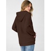 image:imageANRABESS Womens Zip Up Hoodie Long Sleeve Hooded Sweatshirts FallBrown