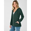 image:imageANRABESS Womens Zip Up Hoodie Long Sleeve Hooded Sweatshirts FallDark Green