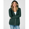 image:imageANRABESS Womens Zip Up Hoodie Long Sleeve Hooded Sweatshirts FallDark Green