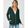 image:imageANRABESS Womens Zip Up Hoodie Long Sleeve Hooded Sweatshirts FallDark Green