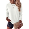 image:imageANRABESS Sweater for Women Lightweight Knit Fall PulloverWhite