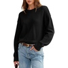 image:imageANRABESS Sweaters for Women Fall Oversized Wool Blend PulloverBlack