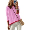 image:imageANRABESS Sweaters for Women Striped Top Long Sleeve Shirts Fall OutfitsRed White Pink