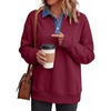 image:imageANRABESS Sweatshirt for Women Button Up Denim Collared Pullover Henley Top