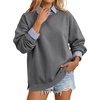 image:imageANRABESS Sweatshirts for Women Oversized Long Sleeve Textured Side PulloverGrey