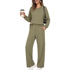 image:imageANRABESS Two Piece Lounge Sets for Women Fall SweatsuitsArmy Green