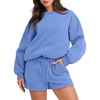 image:imageANRABESS Women 2 Piece Outfits Sweat Lounge Shorts SetsSky