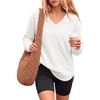 image:imageANRABESS Women Fleece Thermal Shirts Lightweight Long Sleeve Tunic TopWhite