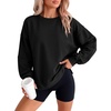 image:imageANRABESS Women Oversized Long Sleeve Crewneck SweatshirtsBlack