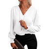 image:imageANRABESS Womens Business Casual Top Dressy Blouses Puff Long Sleeve ShirtsWhite