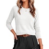 image:imageANRABESS Womens Fall Cropped Lightweight SweatersWhite