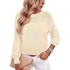 image:imageANRABESS Womens Fall Cropped Long Sleeve SweatersAlmond