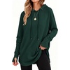 image:imageANRABESS Womens Hoodies Long Sleeve Loose Fit Tunic TopsDark GreenXXL