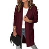 image:imageANRABESS Womens Lightweight Long Cardigan Sweaters 2026 Fall OutfitsWine Red