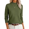 image:imageANRABESS Womens Long Sleeve Mock Neck Pullover SweatersArmy Green