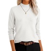 image:imageANRABESS Womens Long Sleeve Mock Neck Pullover SweatersWhite