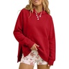 image:imageANRABESS Womens Oversized Hoodies Slit Side SweatshirtsRed