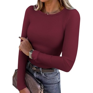 image:imageANRABESS Long Sleeve Shirts for Women Fleece Thermal TopsDark Red