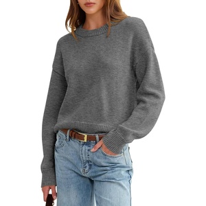image:imageANRABESS Sweaters for Women Fall Oversized Wool Blend PulloverGrey