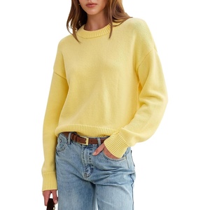 image:imageANRABESS Sweaters for Women Fall Oversized Wool Blend PulloverYellow