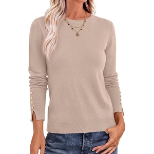 image:imageANRABESS Sweaters for Women Lightweight Buttons Long Sleeve Fall OutfitsAlmond