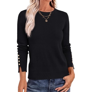image:imageANRABESS Sweaters for Women Lightweight Buttons Long Sleeve Fall OutfitsBlack