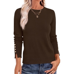 image:imageANRABESS Sweaters for Women Lightweight Buttons Long Sleeve Fall OutfitsCoffee
