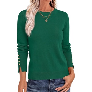 image:imageANRABESS Sweaters for Women Lightweight Buttons Long Sleeve Fall OutfitsGreen