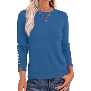 image:imageANRABESS Sweaters for Women Lightweight Buttons Long Sleeve Fall OutfitsLight Blue
