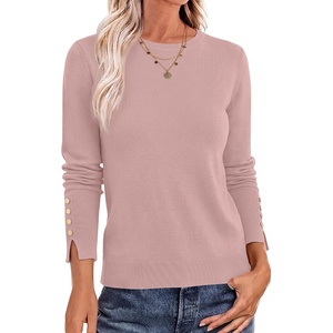 image:imageANRABESS Sweaters for Women Lightweight Buttons Long Sleeve Fall OutfitsPink