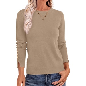 image:imageANRABESS Sweaters for Women Lightweight Buttons Long Sleeve Fall OutfitsTan