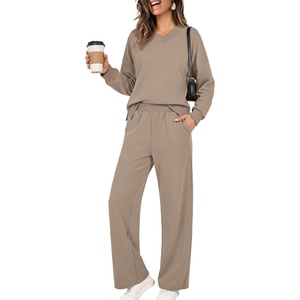 image:imageANRABESS Two Piece Lounge Sets for Women Fall SweatsuitsKhaki