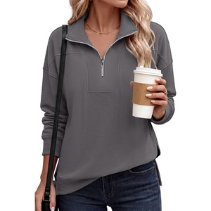 image:imageANRABESS Waffle Knit Sweatshirt for Women Lightweight ShirtsGrey