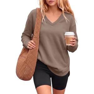 image:imageANRABESS Women Fleece Thermal Shirts Lightweight Long Sleeve Tunic TopLight Brown