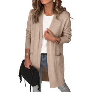 image:imageANRABESS Womens Lightweight Long Cardigan Sweaters 2026 Fall OutfitsLight Khaki
