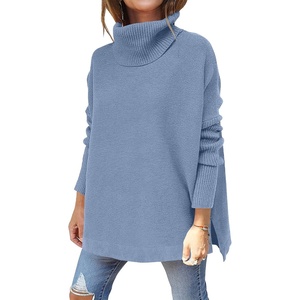 image:imageANRABESS Womens Turtleneck Oversized Sweaters Fall OutfitsGray Blue