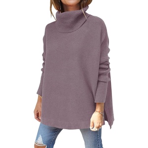 image:imageANRABESS Womens Turtleneck Oversized Sweaters Fall OutfitsPurple
