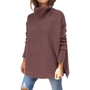 image:imageANRABESS Womens Turtleneck Oversized Sweaters Fall OutfitsRose