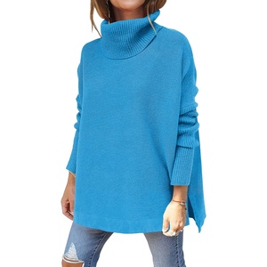 image:imageANRABESS Womens Turtleneck Oversized Sweaters Fall OutfitsSky Blue