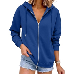 image:imageANRABESS Womens Zip Up Hoodie Long Sleeve Hooded Sweatshirts FallRoyal Blue