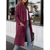 image:imageANRABESS Cardigan Sweater for Womens 2026 Fall Oversized with PocketsBurgundy