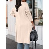 image:imageANRABESS Cardigan Sweater for Womens 2026 Fall Oversized with PocketsLight Pink
