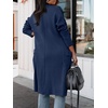 image:imageANRABESS Cardigan Sweater for Womens 2026 Fall Oversized with PocketsNavy Blue